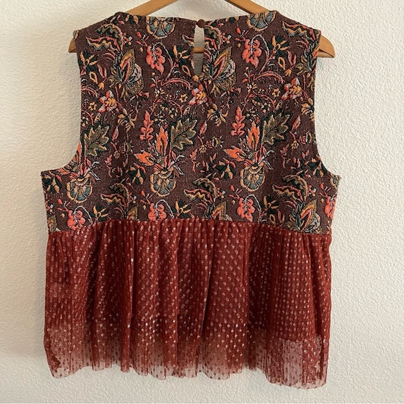 Eva Franco Anthropologie Jacquard Sleeveless Top XL - Picture 7 of 11